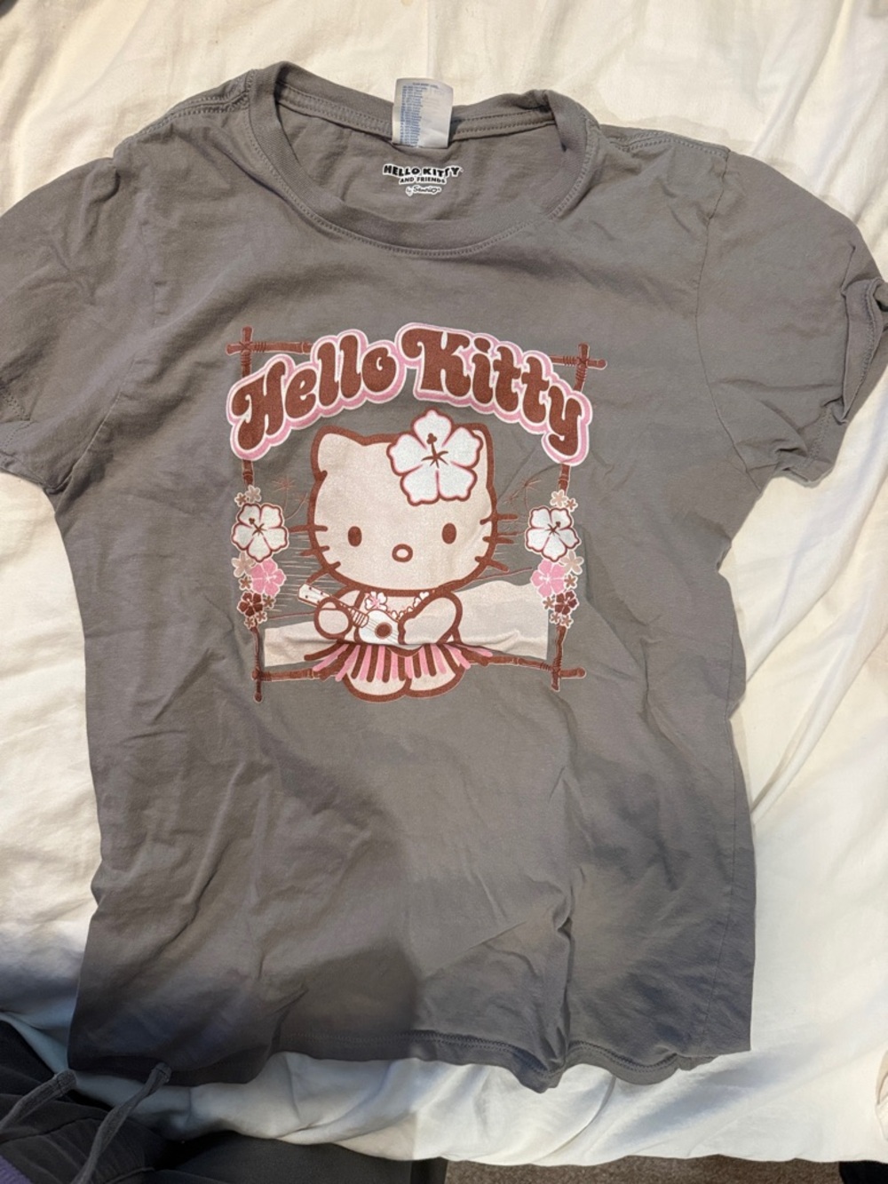 Hello Kitty Gray and Pink Short Sleeve Tee